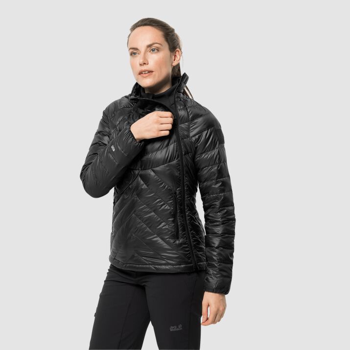 Jack Wolfskin Womens Athletic Down Jacket Black 613402SIC